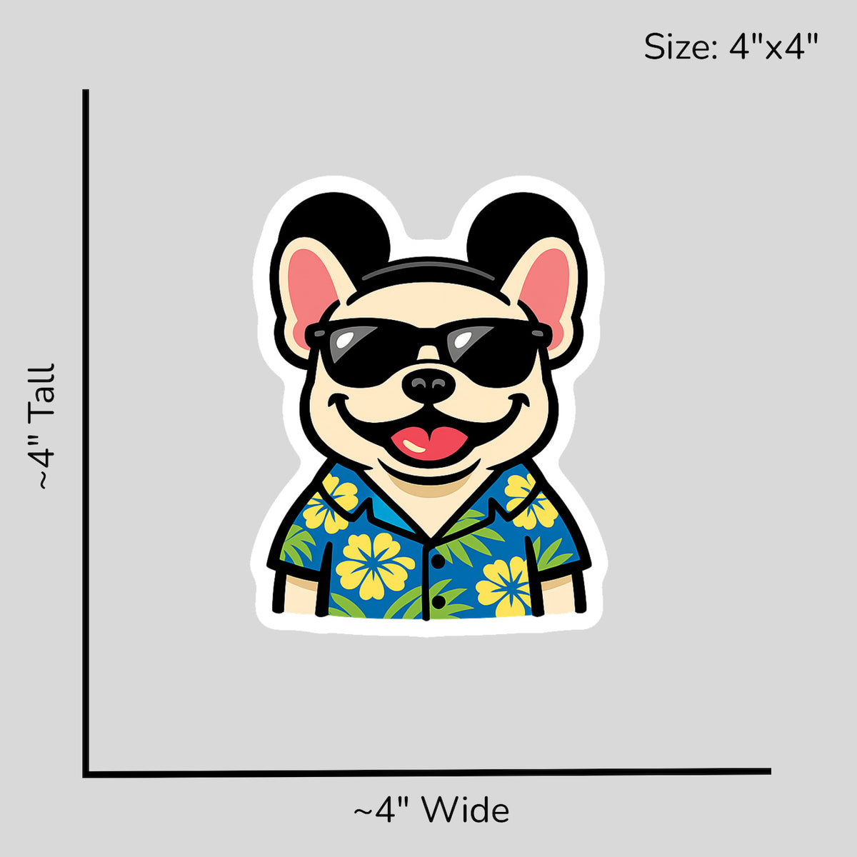 Magic Cream French Bulldog - Size Reference Mockup