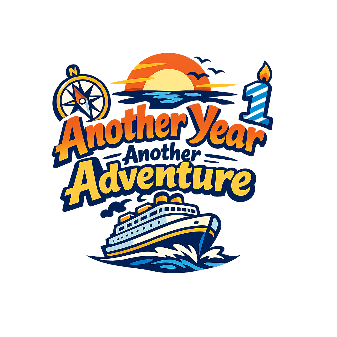 Another Year Another Adventure - Bordered Artwork