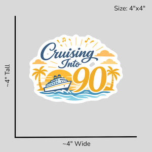 Cruising Into 90 - Size Reference Mockup