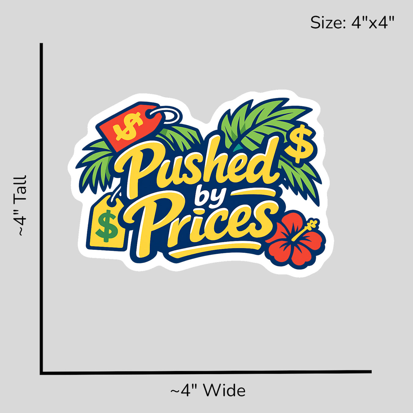 Pushed by Prices - Size Reference Mockup
