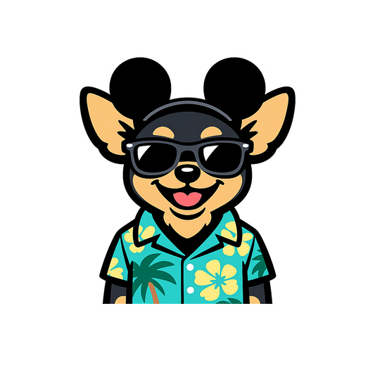 Magic Black Chihuahua - Bordered Artwork