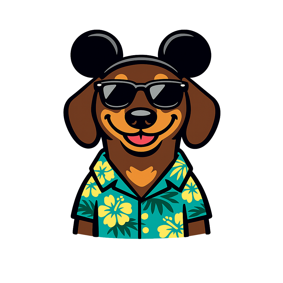 Magic Chocolate Dachshund - Bordered Artwork