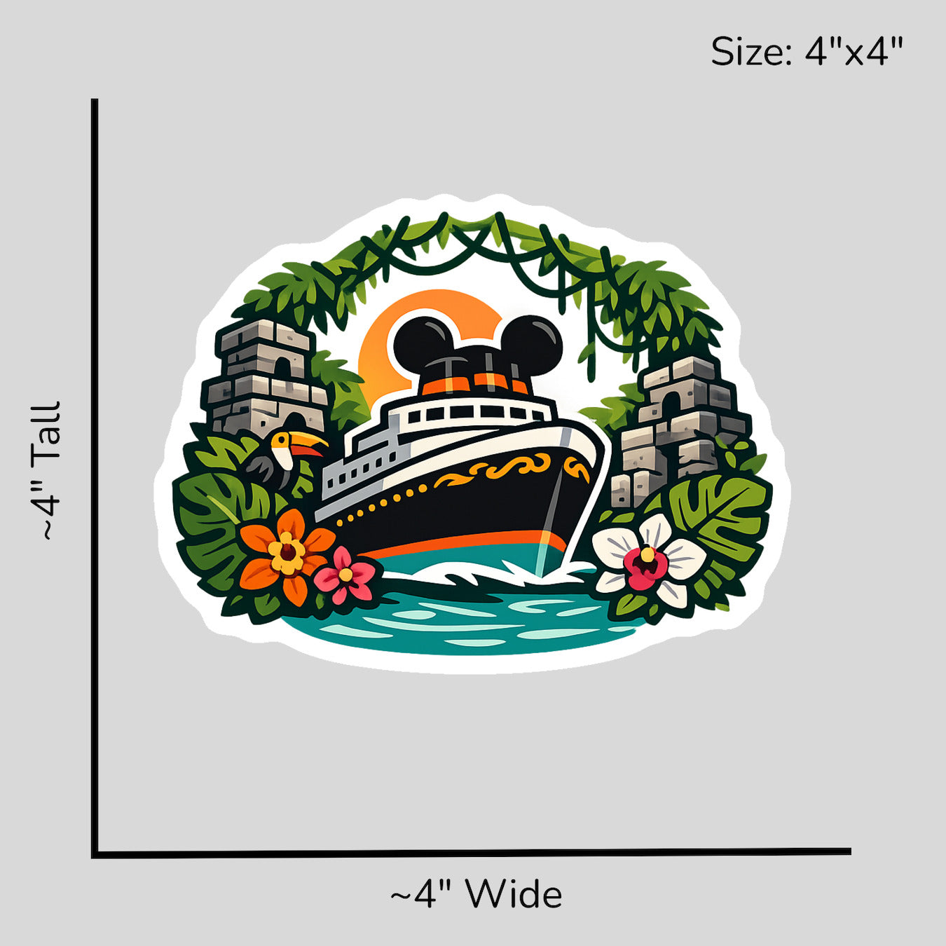 Jungle River Cruise - Size Reference Mockup
