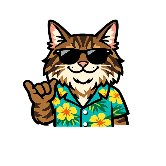 Tropical Maine Coon - Bordered Artwork