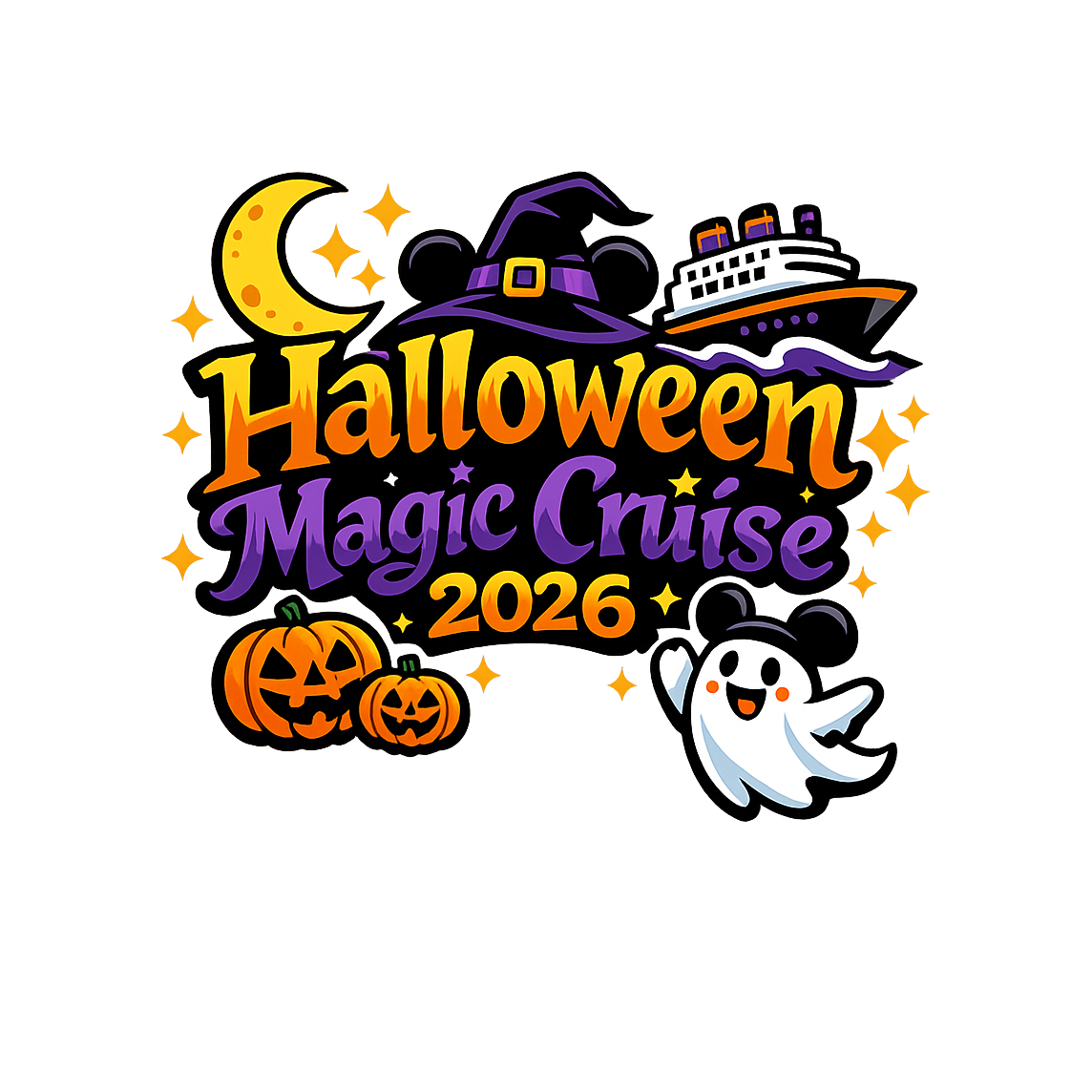 Halloween Magic Cruise 2026 - Bordered Artwork