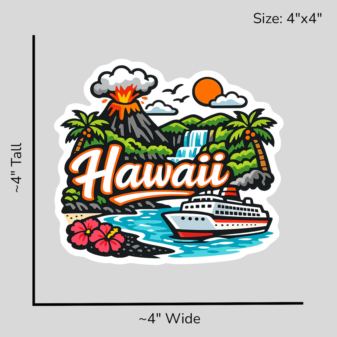 Hawaiian Paradise - Size Reference Mockup