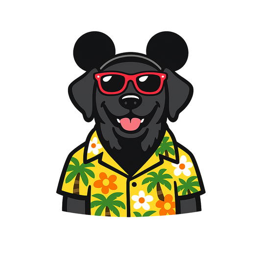 Magic Black Lab - Bordered Artwork