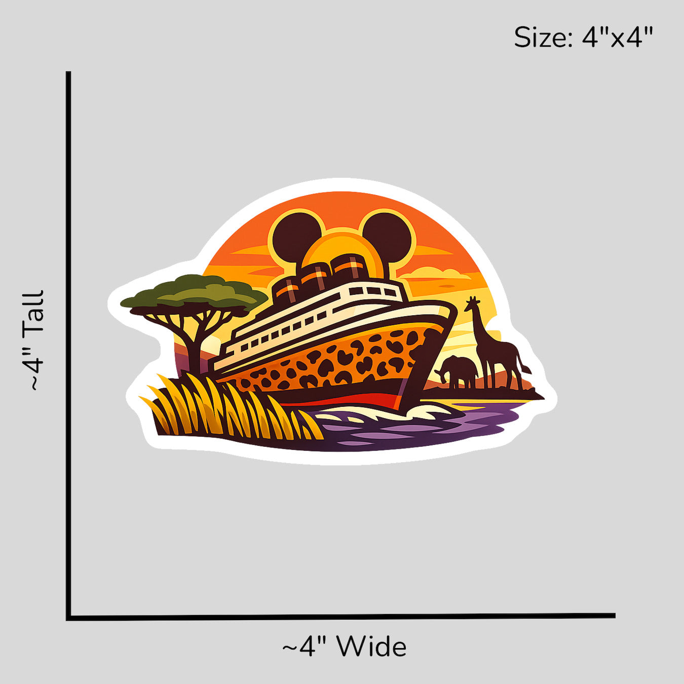 Safari Kingdom Voyage - Size Reference Mockup