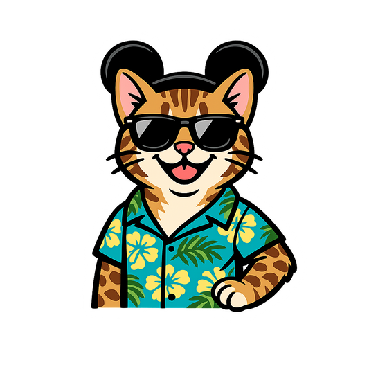 Magic Bengal Cat - Bordered Artwork