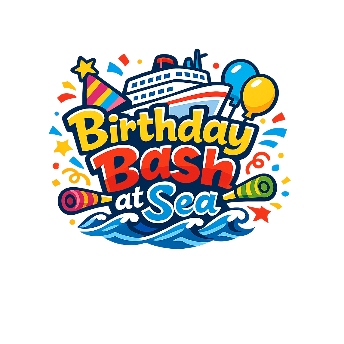 Birthday Bash at Sea - Bordered Artwork