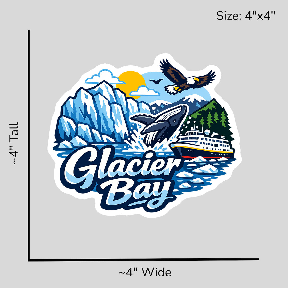 Glacier Bay Adventure - Size Reference Mockup