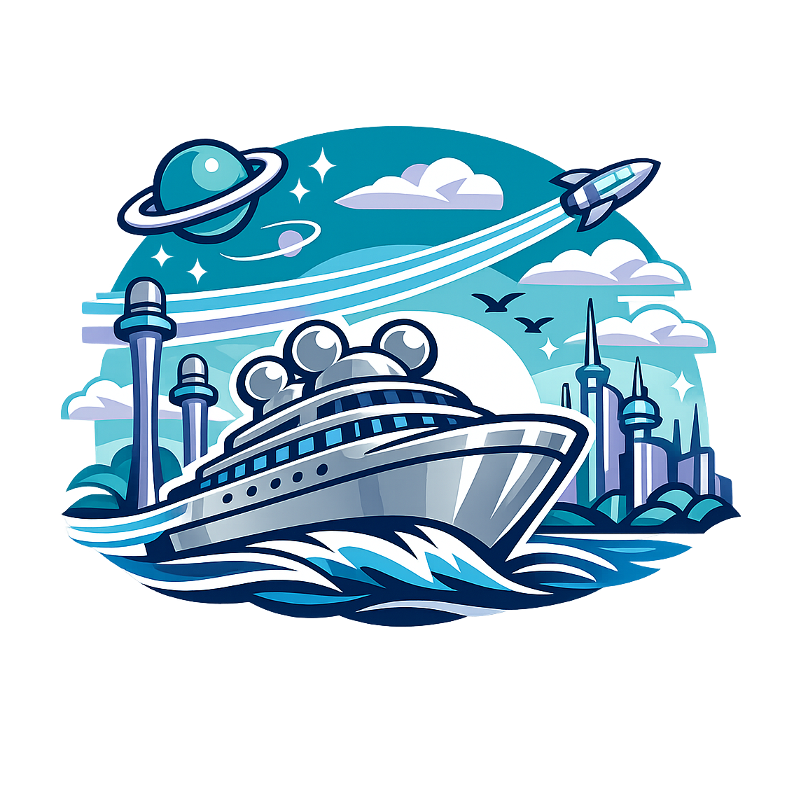 Skybound Seas - Bordered Artwork