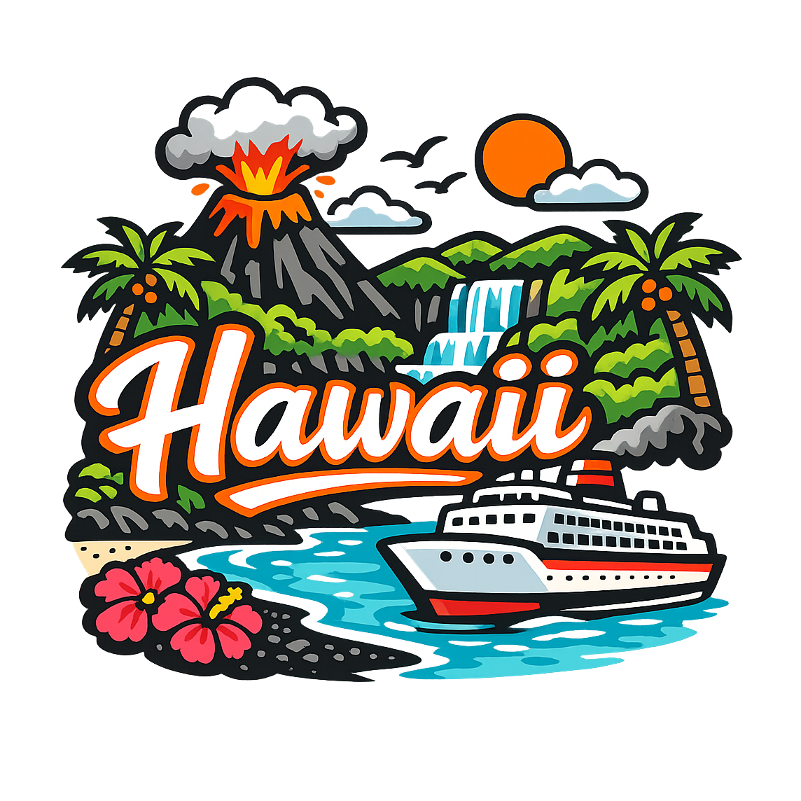 Hawaiian Paradise - Bordered Artwork