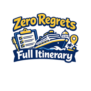 Zero Regrets Full Itinerary - Bordered Artwork