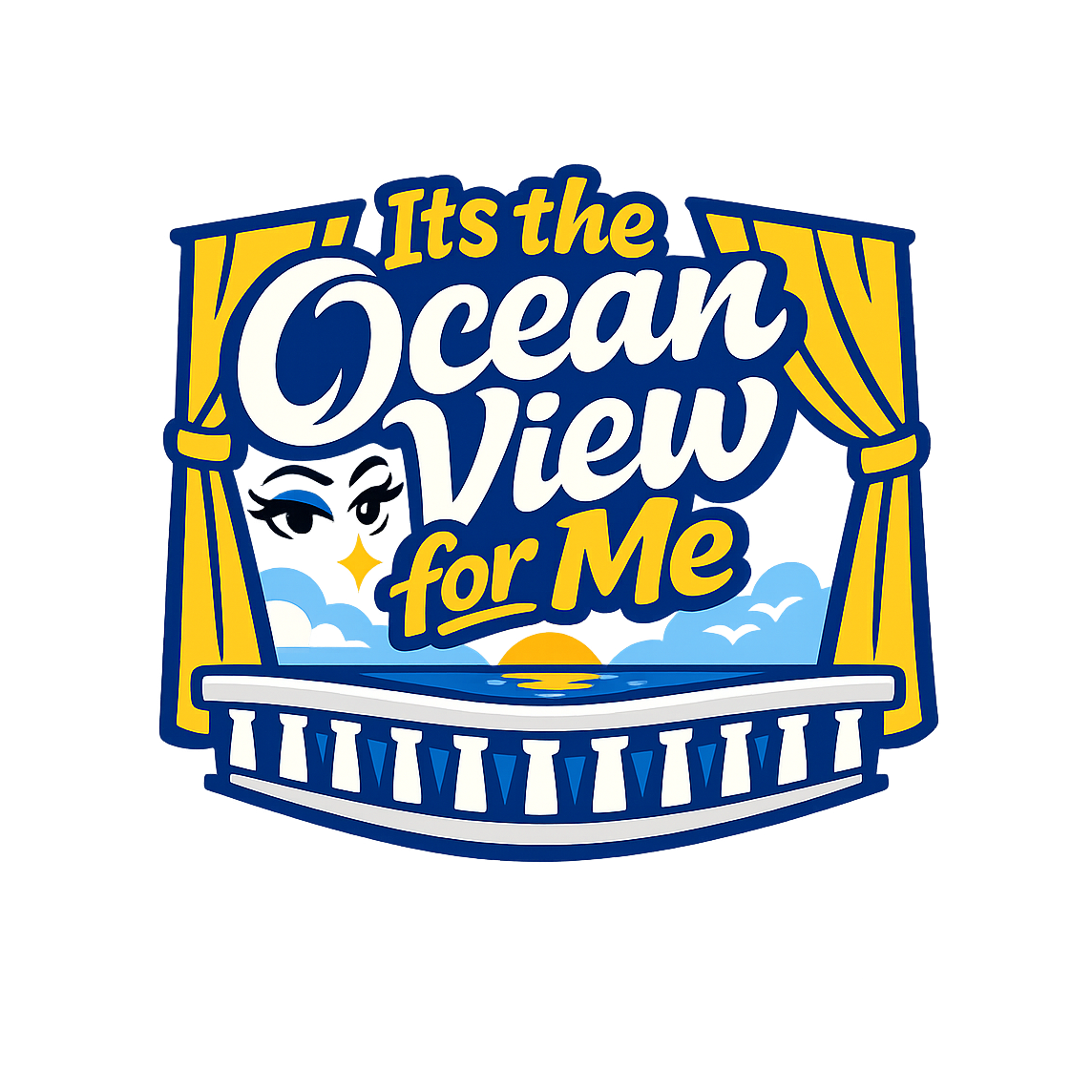 Its the Ocean View for Me - Bordered Artwork