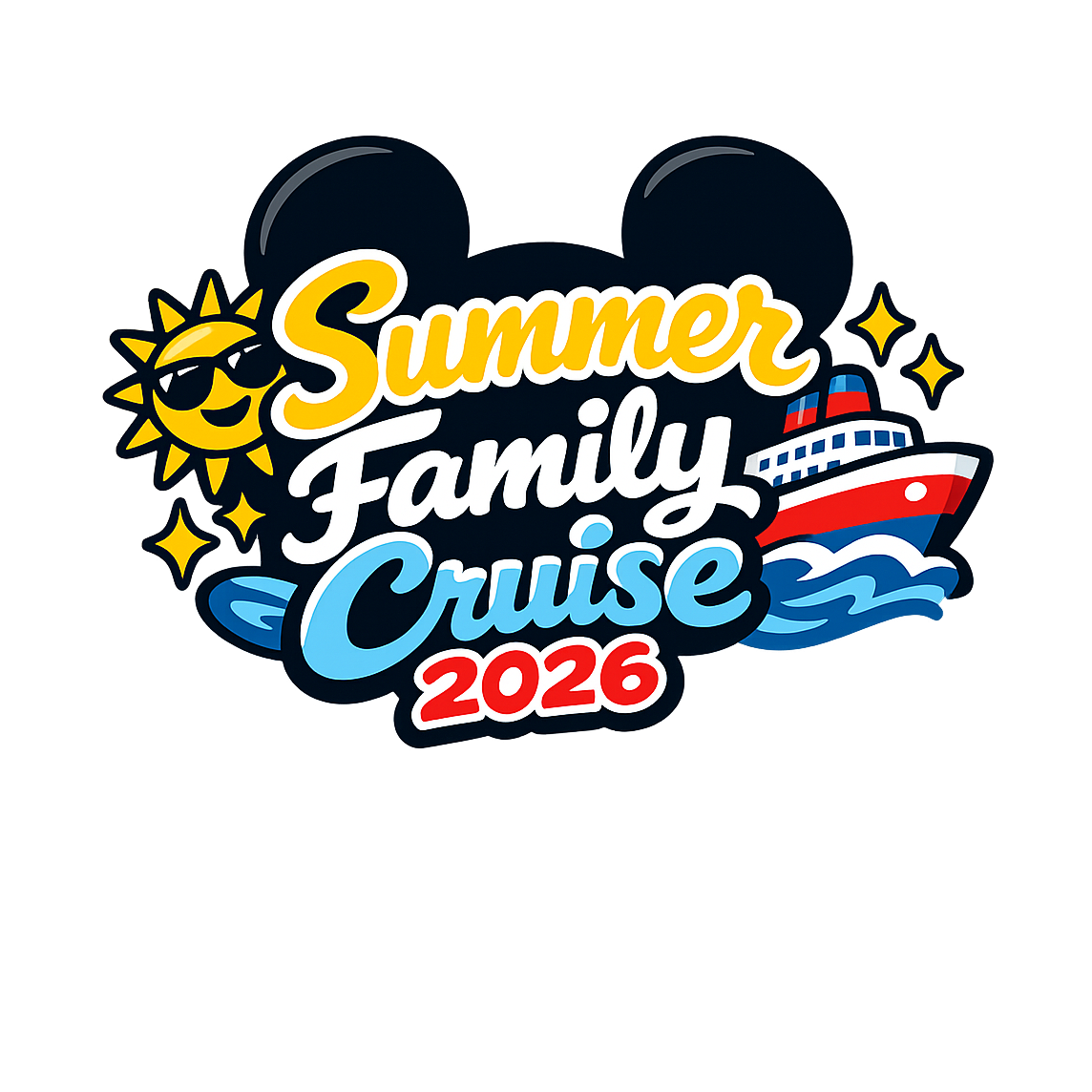 Summer Family Cruise 2026 - Bordered Artwork