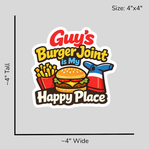 Guys Burger Joint is My Happy Place - Size Reference Mockup