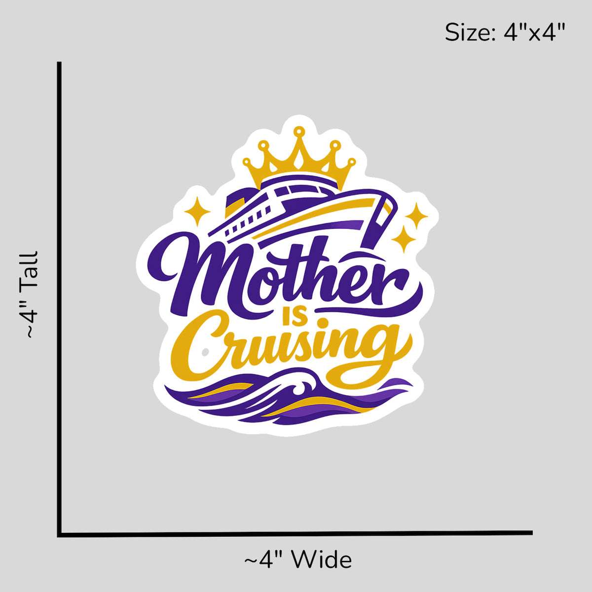 Mother is Cruising - Size Reference Mockup