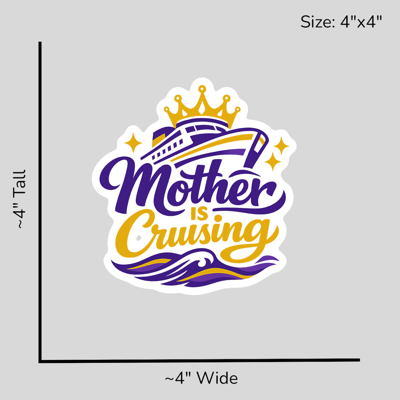 Mother is Cruising - Size Reference Mockup