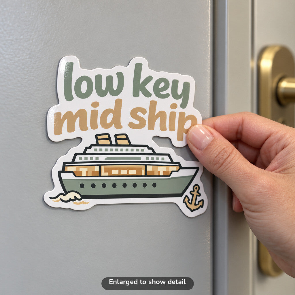 Low Key Mid Ship - Magnet on Cruise Cabin Door