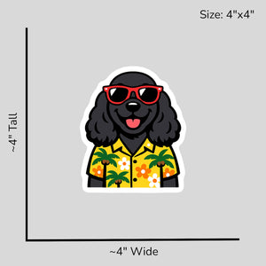 Tropical Black Cocker Spaniel - Size Reference Mockup