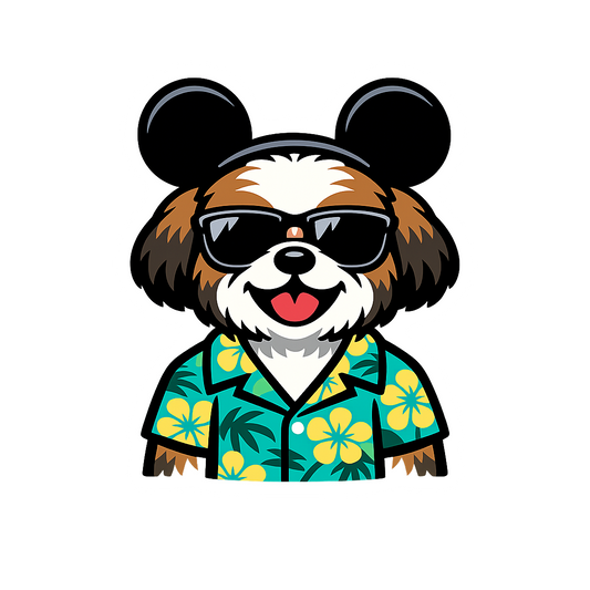 Magic Brindle Shih Tzu - Bordered Artwork