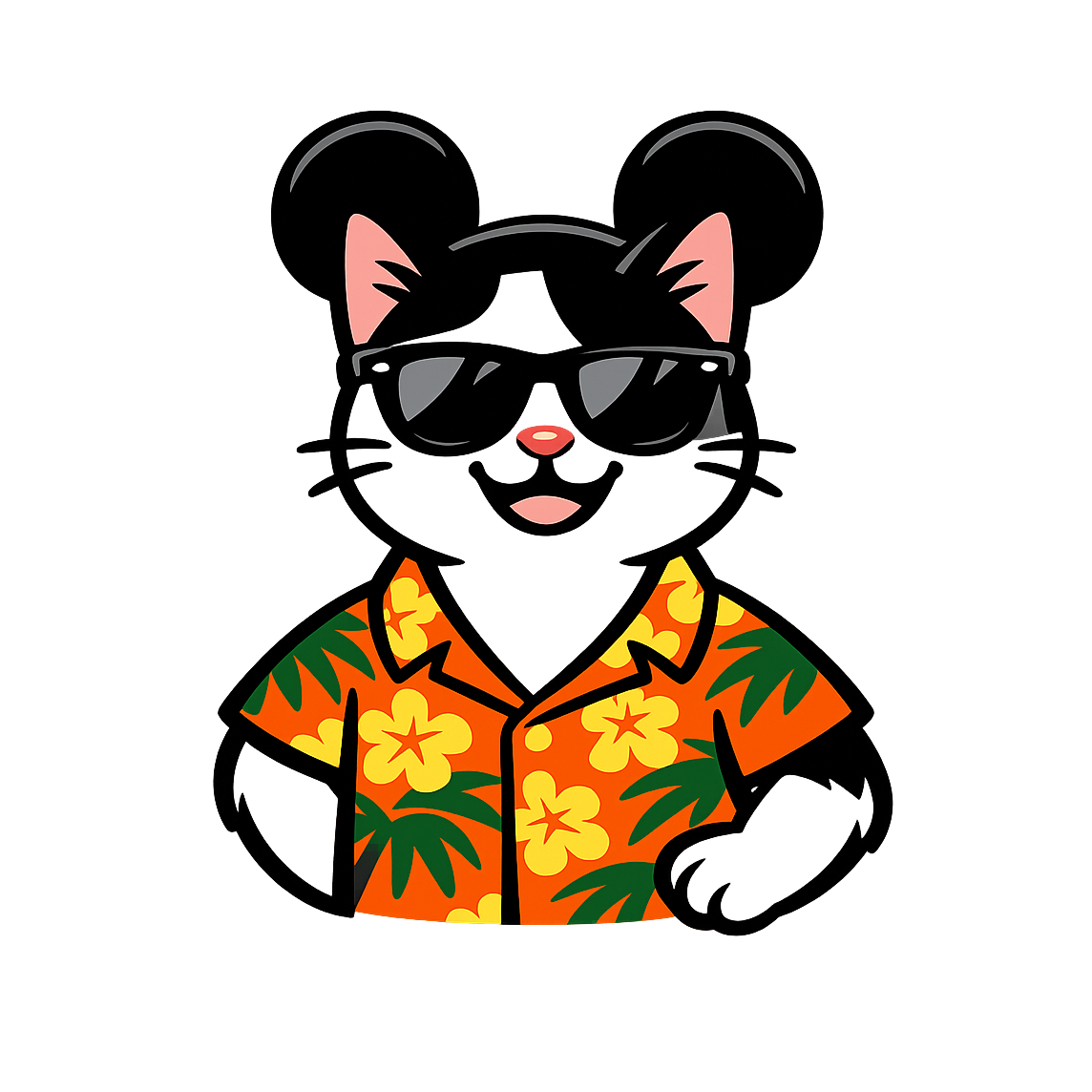 Magic White Cat - Bordered Artwork