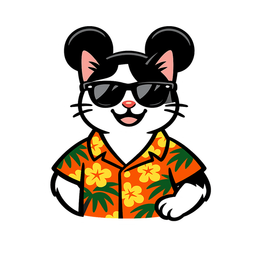 Magic White Cat - Bordered Artwork