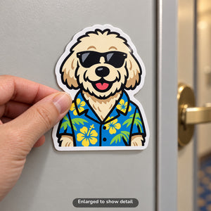Tropical Cream Goldendoodle - Magnet on Cruise Cabin Door