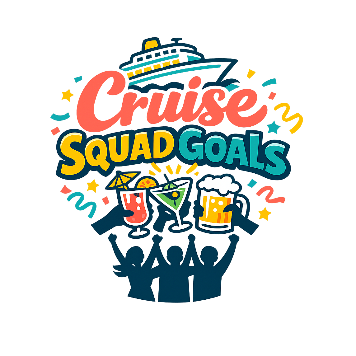 Cruise Squad Goals - Bordered Artwork