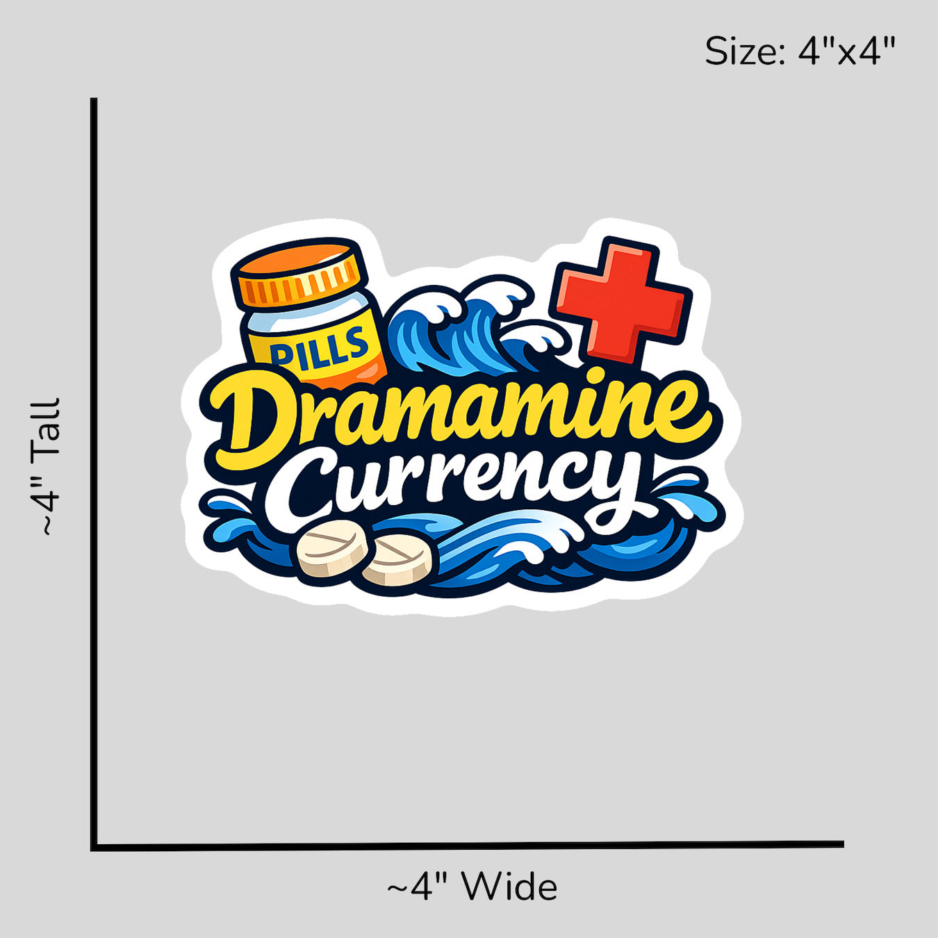Dramamine Currency - Size Reference Mockup