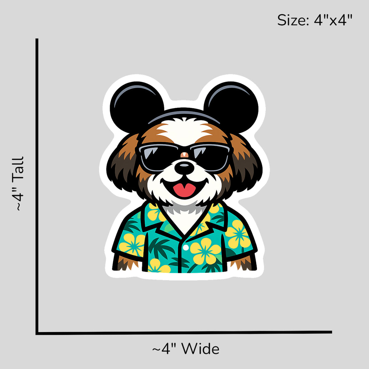 Magic Brindle Shih Tzu - Size Reference Mockup