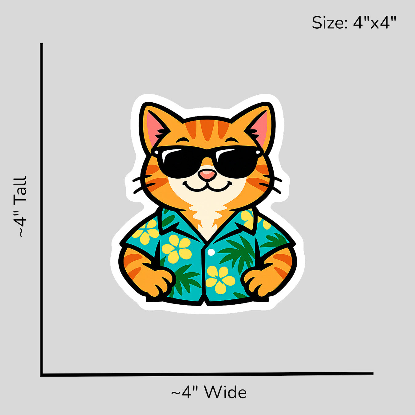 Tropical Orange Tabby - Size Reference Mockup