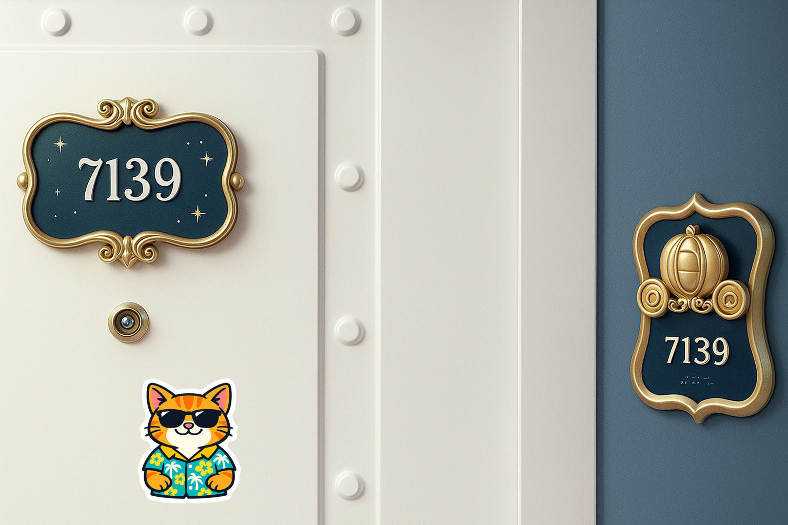 Tropical Munchkin Cat - Door Style 2 Mockup
