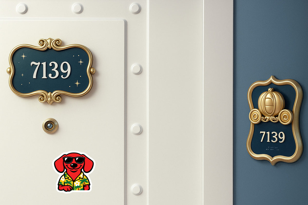 Tropical Red Dachshund - Door Style 2 Mockup