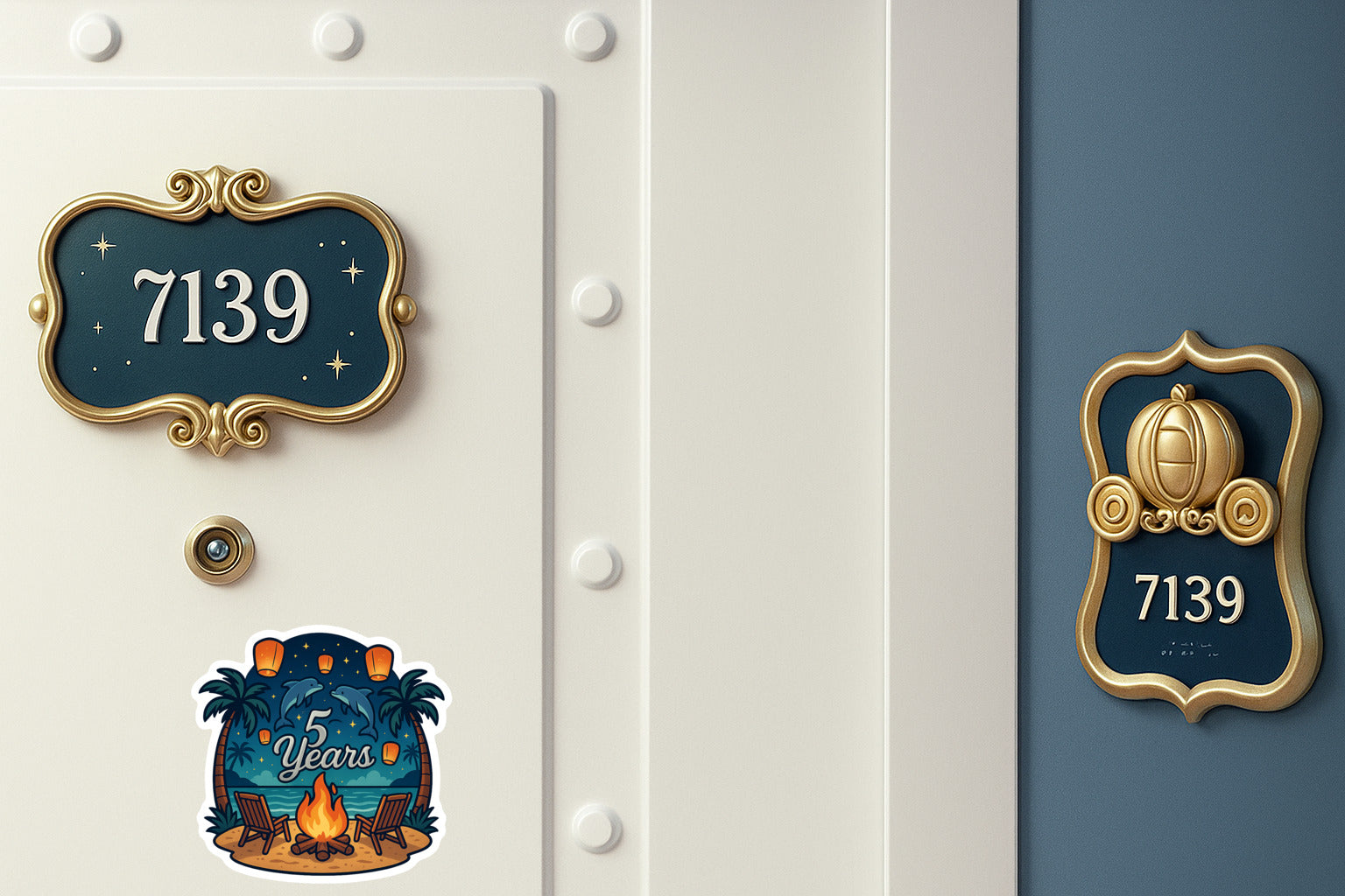 5 Years Together - Door Style 2 Mockup