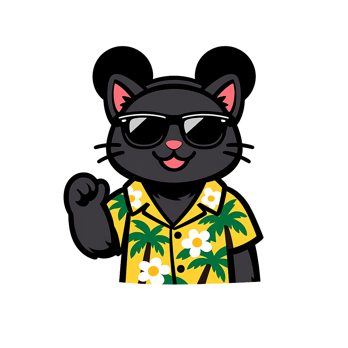 Magic Black Cat - Bordered Artwork