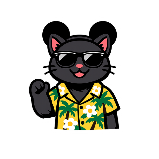 Magic Black Cat - Bordered Artwork