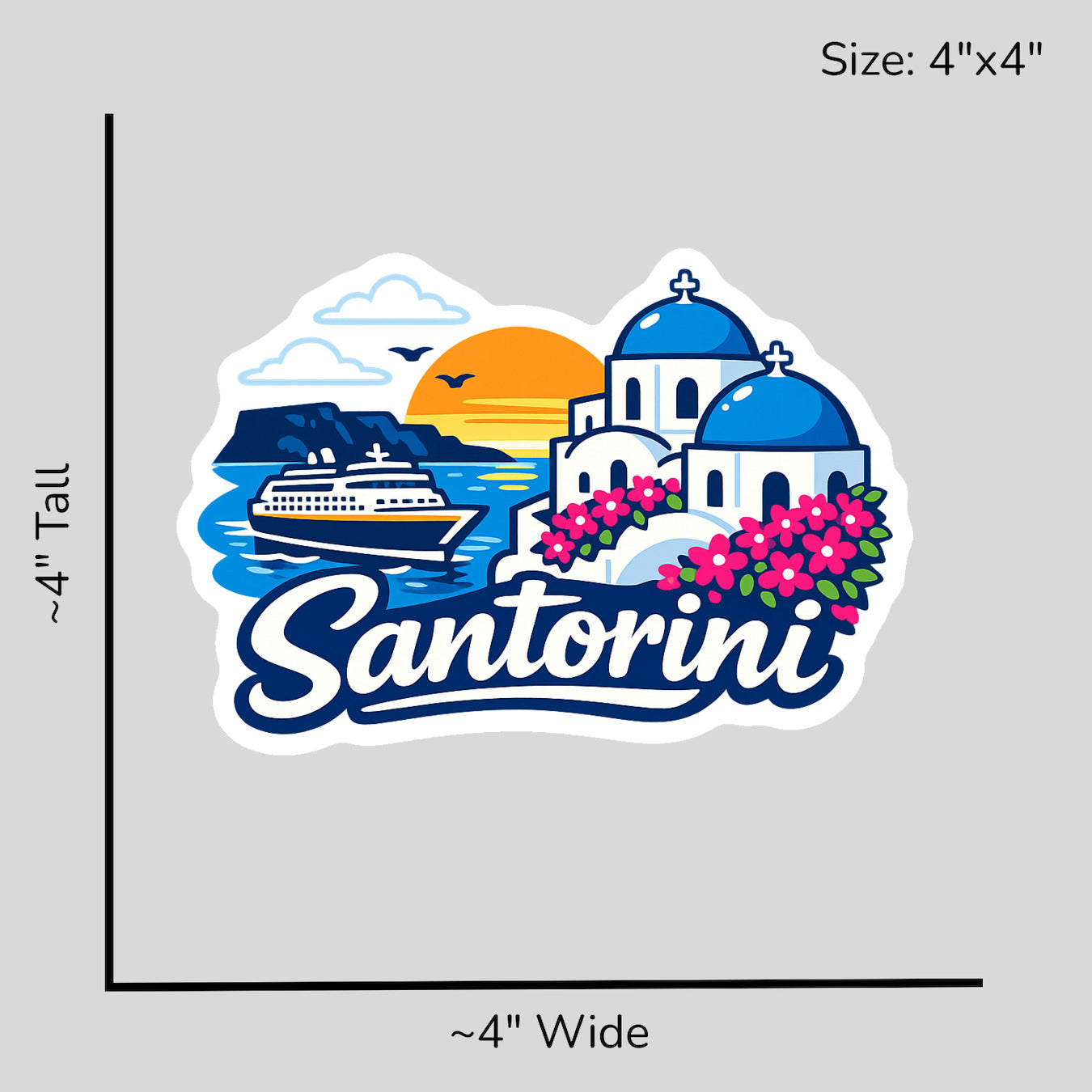 Santorini Sunsets - Size Reference Mockup