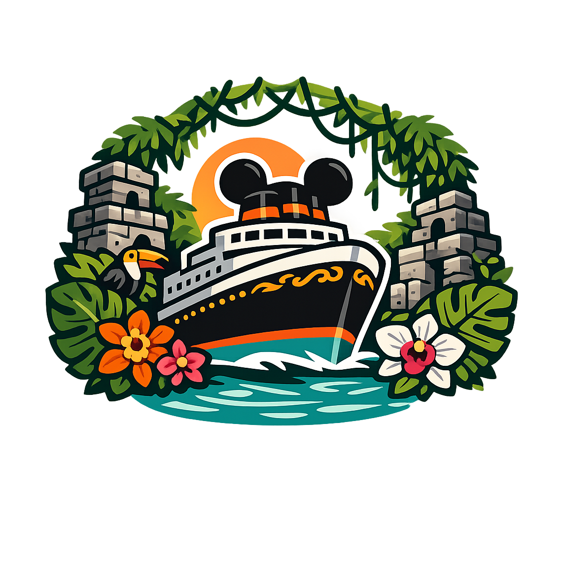 Jungle River Cruise - Bordered Artwork