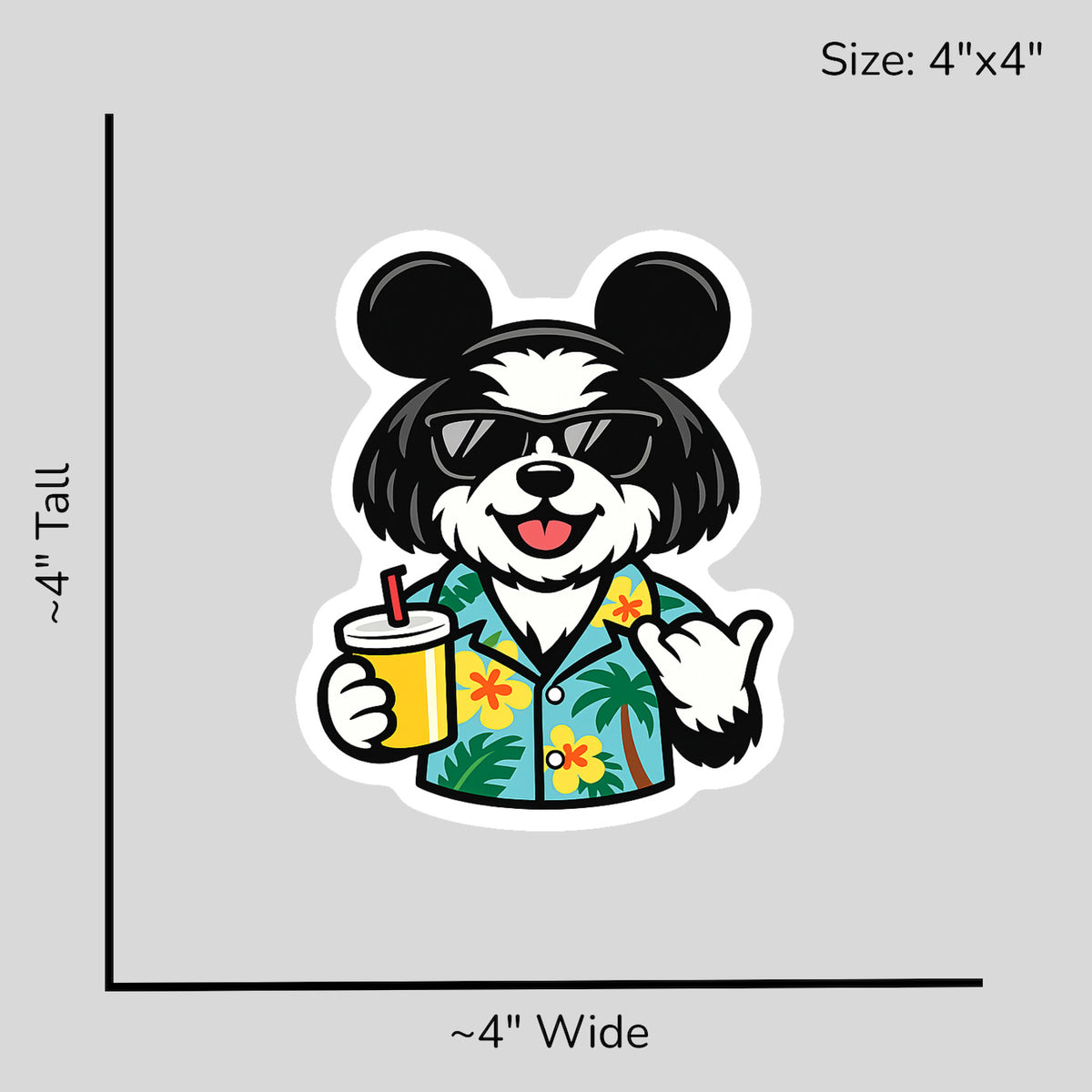 Magic Black Shih Tzu - Size Reference Mockup
