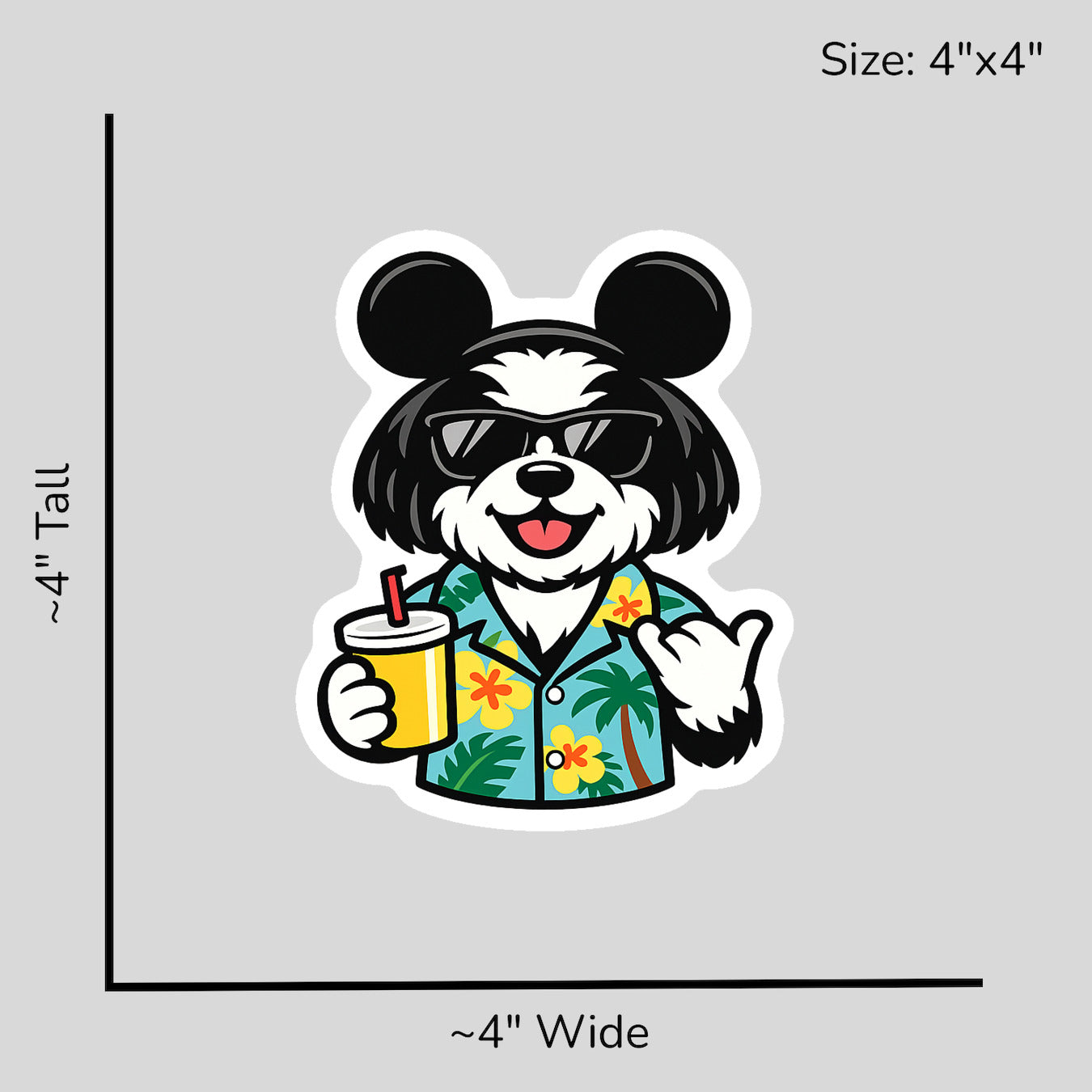 Magic Black Shih Tzu - Size Reference Mockup