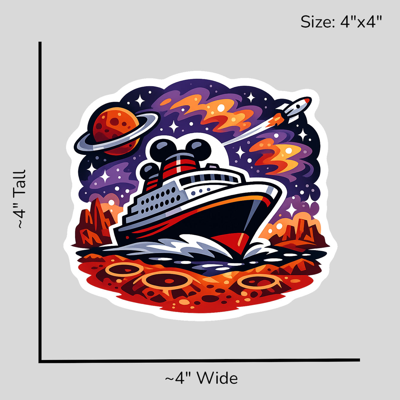 Mars Mission Cruise - Size Reference Mockup