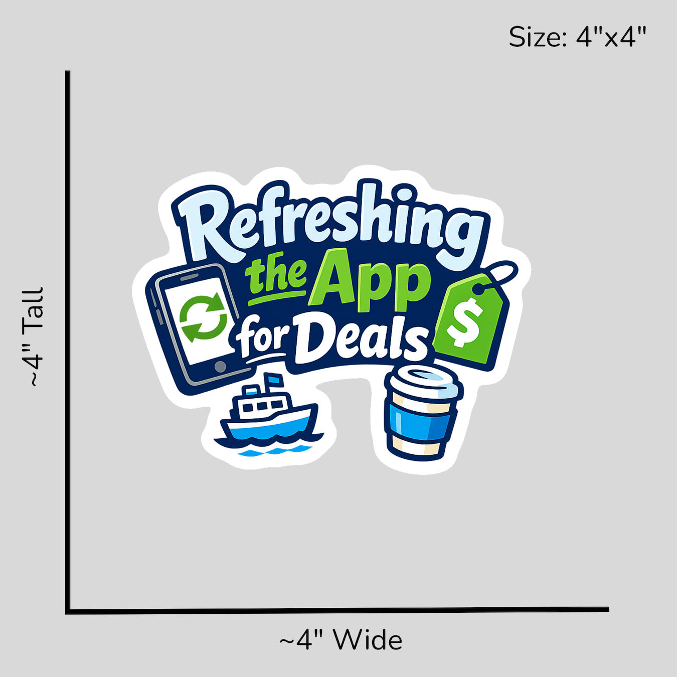 Refreshing the App for Deals - Size Reference Mockup