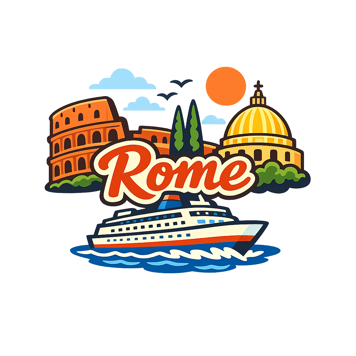 Rome Romance - Bordered Artwork