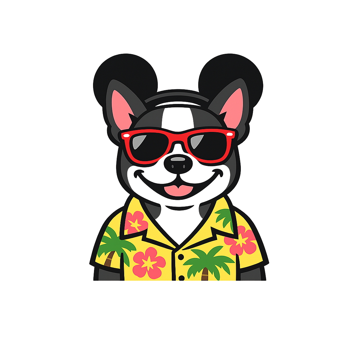 Magic Boston Terrier - Bordered Artwork