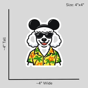 Magic White Poodle - Size Reference Mockup