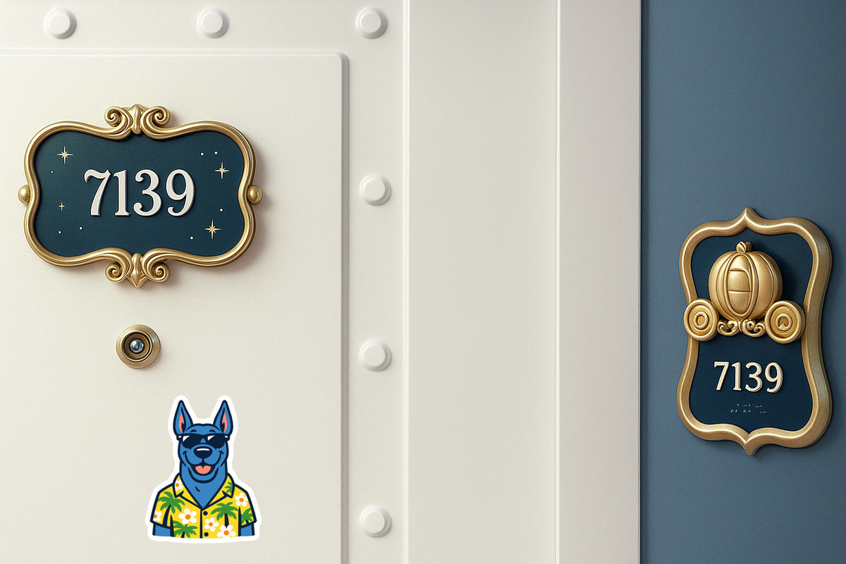 Tropical Blue Great Dane - Door Style 2 Mockup