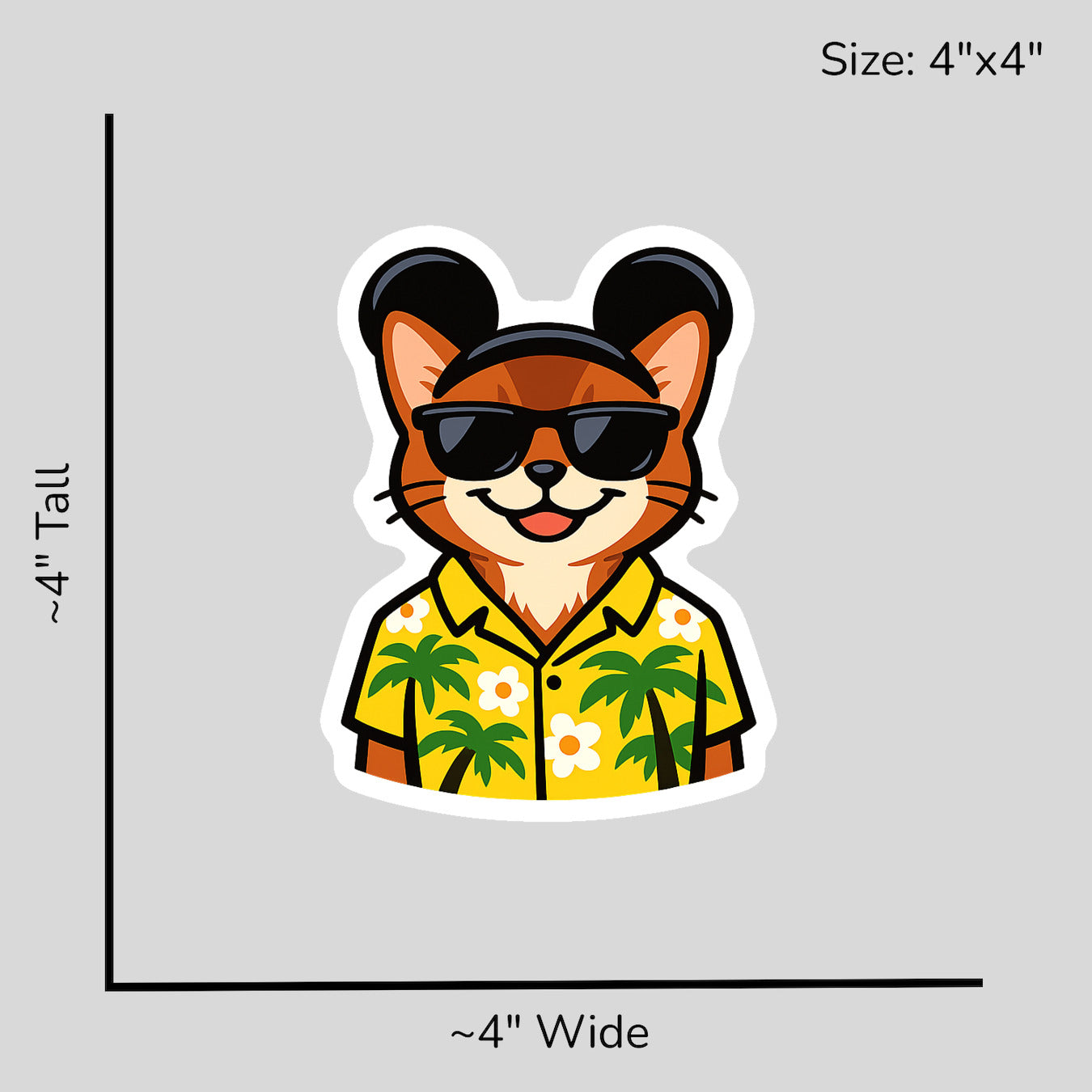 Magic Abyssinian Cat - Size Reference Mockup