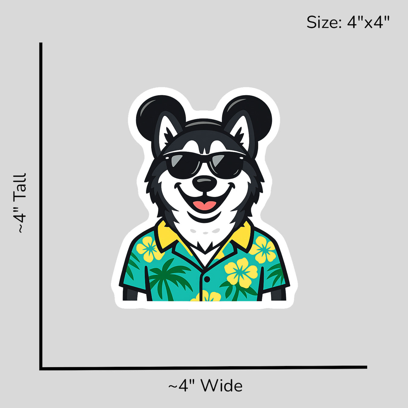 Magic Black Husky - Size Reference Mockup